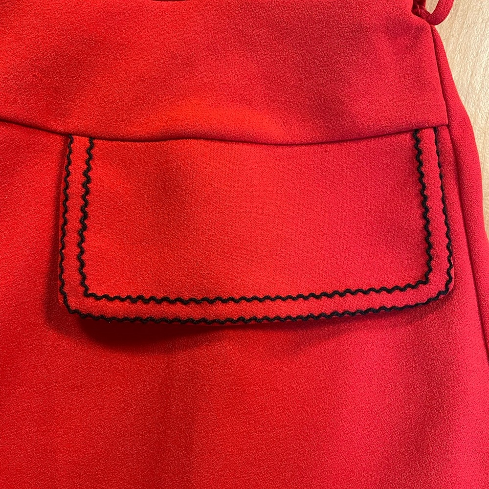 NWT - NUSH by ANUSHKA SHARMA Red A-line Sleeveless Flared Mini Dress with Belt - Picture 15 of 15